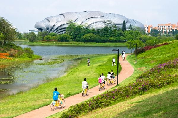 پارک و دریاچه نیلوفر آبی، نمونه ای از طراحی شهری پایدار در چین