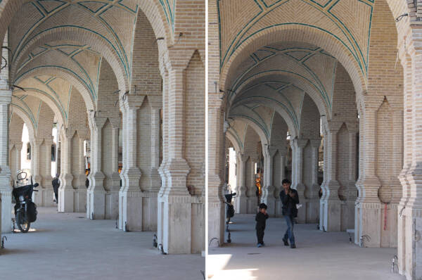 تداخل مسیر پیاده و موتورسیکلت در میدان مشتاقیه کرمان
