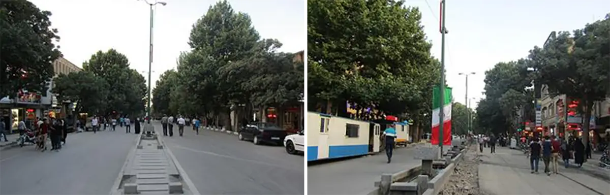 تبدیل خیابانهای بوعلی و اکباتان به پیاده راه در شهر همدان